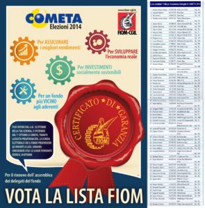 Locandina e Lista FIOM COMETA 2014